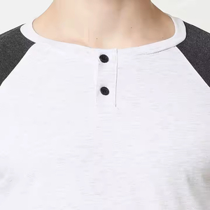 Men's White Black <b>Raglan</b> Sleeve Quick Dry Polyester/Cotton Jersey T-Shirt Regular Fit O-Neck Casual Sporty Short Sleeve 320g - Product Image 6