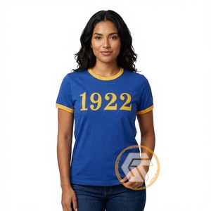 Camiseta Personalizada de la Hermandad Femenina Sigma Gamma Rho, 100% Algodón Jersey, Manga Corta, Cuello Redondo, Transpirable, Ecológica, de Secado Rápido para Verano - Product Image 1