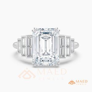 แหวนหมั้นเงินแท้ 925 ประดับเพชรโมอิสซาไนต์ทรง Asscher สไตล์วินเทจอาร์ตเดโค ของขวัญเครื่องประดับเจ้าสาวสำหรับผู้หญิง สหรัฐอเมริกา - Product Image 6
