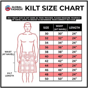 Kilt écossais moderne pour homme, style utilitaire, rouge et noir, avec chaîne antique, collection 2026 - Product Image 6