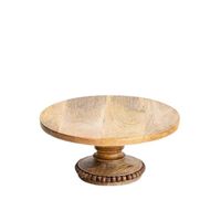 Support à gâteau en bois fait main durable, style moderne et antique, pour comptoir de pâtisserie et présentation de buffet sucré