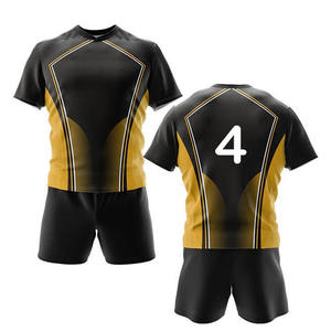 Servicio OEM Personalizado, Último Diseño, Uniforme de Rugby Unisex de Color Sólido, Transpirable, Talla Grande, Manga Corta, Precio Económico - Product Image 1
