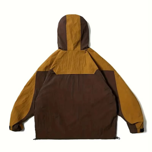 Veste de randonnée imperméable et écologique à capuche pour l'automne, style streetwear color block, veste décontractée élégante de créateur - Product Image 6
