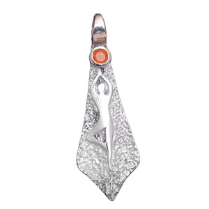 925 Sterling Silver <b>Yoga</b> Pendant Carnelian Peridot Gemstone Silver Pendant Handmade Unisex Jewelry Silver Jewelry - Product Image 1