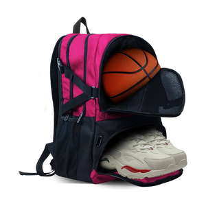 Sac à dos de basketball marron avec compartiment à chaussures, capacité 30-40L pour le rangement de matériel sportif - Product Image 4