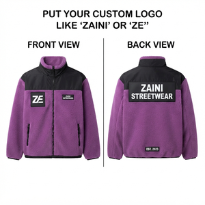 ZAINI Fleece Long Running <b>Jacket</b> Quarter Zip Reflective Embossed Unisex Autumn Casual <b>Pink</b> Regular Fit <b>Waterproof</b> Breathable - Product Image 1