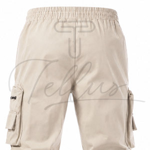2026 Most Popular Solid Color Cotton Men's Casual <b>Trousers</b> Fashion Men's Slim Cargo Pants 6 Pocket Cargo <b>Trouser</b> for Men - Product Image 3