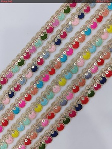 Borde Bordado Multicolor, Bordado Calado, Encaje Decorativo - Product Image 4