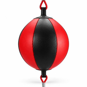 Ballon de vitesse de boxe professionnel en cuir véritable à double extrémité avec logo personnalisé pour l'entraînement de boxe et la réflexe, idéal pour la vente en gros - Product Image 6