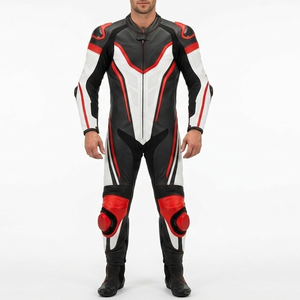 เสื้อแจ็คเก็ตมอเตอร์ไซค์หนังแท้ Custom Racing สำหรับผู้ใหญ่ ระบายอากาศได้ดี กันลม แห้งเร็ว ชุดเสื้อผ้ามอเตอร์ไซค์สำหรับขาย - Product Image 1
