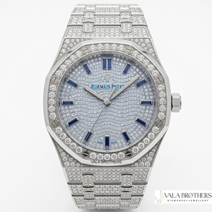 Reloj de Cuarzo Octogonal con Diamantes de 42 mm, Cristal de Zafiro, Cierre Desplegable, Unisex, Deportivo, de Lujo, de Aleación - Product Image 1