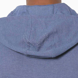 Haut de sport sans manches à capuche pour homme en coton à séchage rapide, style streetwear, avec fermeture éclair, motif personnalisé OEM, idéal pour l'entraînement en salle de sport - Product Image 6