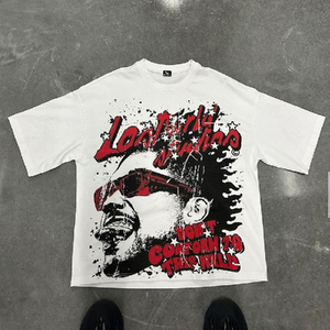 Camiseta de Corte Cuadrado con Logotipo Personalizado, 300GSM, Estilo Urbano, Top Corto, Estampado Gráfico, 100% Algodón, Corte Holgado para Hombre - Product Image 4
