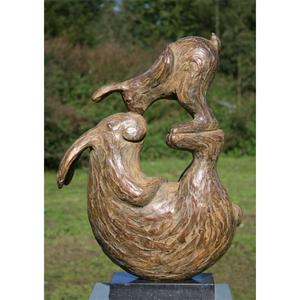 Escultura de conejo de bronce hecha a mano con técnica de fundición, artesanía en metal, figura de conejo de hierro fundido, decoración para el hogar y Pascua - Product Image 6