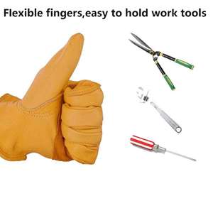 Sheepskin Leather Men's Work Driver <b>Gloves</b> Industrial Construction Safety Working <b>Gloves</b> - Product Image 6