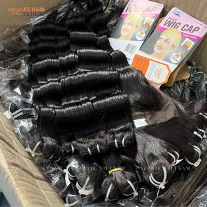 Pelo vietnamita humano de Color negro Natural ondulado profundo suelto 100% sin enredos sin desprendimiento productos más vendidos - Product Image 5