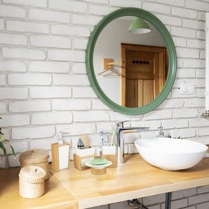 Ensemble d'accessoires de salle de bain en bois écologique moderne de luxe, 3 pièces, couleur personnalisée, avec porte-savon et brosse - Product Image 4