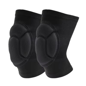 Black Solid Color Good Supplier <b>Back</b> In The Game With Knee Protection <b>Brace</b> Compression Sleeve & Pads - Product Image 1