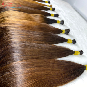 Meilleur produit Extension de cheveux en vrac droite Hairshop couleur cheveux prix de gros pas de perte pas d'enchevêtrement prêt à expédier trame de génie - Product Image 1