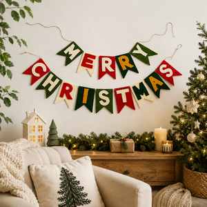 Festive Merry <b>Christmas</b> Pennant Garland - Product Image 1