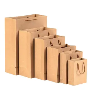 Bolsa de papel Kraft reciclada al mejor precio, venta al por mayor de bolsas Kraft marrones lisas