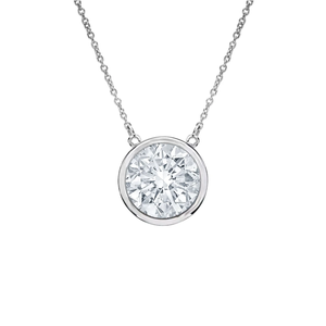 0.20 กะรัต จี้เพชรทรงกลมเจียระไนแบบเบรลลิออน ขอบทอง 14K ชุบโรเดียม สไตล์มินิมอล สำหรับทุกเพศ ใส่ได้ทุกวัน - Product Image 5