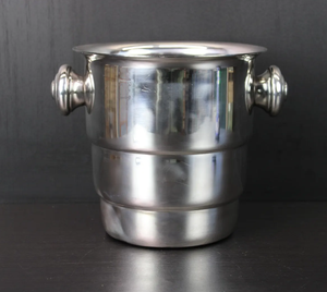 Seau à glace et refroidisseur à vin de qualité supérieure, grand modèle argenté, pour la vente en gros, avec logo, idéal pour le champagne et les articles de bar. - Product Image 1