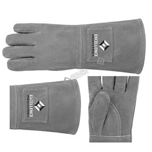 Guantes de Soldadura Resistentes al Calor y Antideslizantes, Guantes de Seguridad de Cuero de Alta Resistencia, Personalizables para Trabajos Industriales y Metálicos - Product Image 5