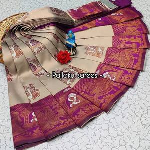Nouveau Sari en Soie Kubera Léger Elite Meena, Tissé, pour Cérémonies, Mariages, Fêtes, Tenue Traditionnelle Ethnique avec Blouse - Product Image 3