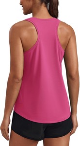 Camiseta sin Mangas Casual para Mujer, Tejido Elástico de Spandex/Poliéster, Ecológica, de Secado Rápido, Transpirable, Top Básico de Verano - Product Image 6