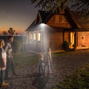 Lampes murales LED avec capteur photocellule 144 LED, IP65, étanches, éclairage extérieur pour parking, lampadaires - Product Image 5