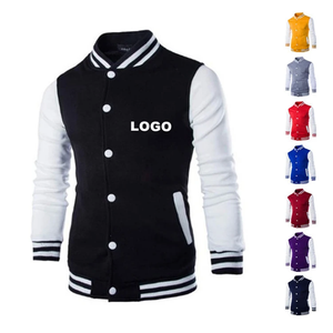 Dernière veste universitaire de sport personnalisée avec logo brodé, col montant, en toile, pour l'hiver, conception OEM, course cycliste - Product Image 3