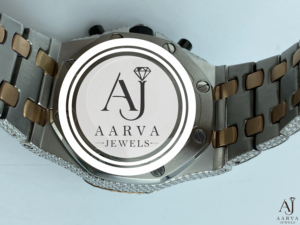 AARVA JEWELS Montre de luxe pour homme en acier inoxydable, chronographe, quartz, analogique, fermoir pliant, boîtier rectangulaire, 42 mm, 20 mm - Product Image 2