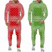 Survêtement homme léger, anti-rides, de qualité supérieure, en matière douce et durable, style sublimation.