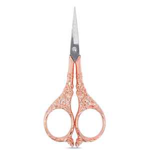 Wholesale Vintage Style Embroidery Scissors Stainless Steel Straight Blade Tip Sharp Nail Art Mini Tailor Scissors - Product Image 1