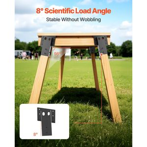 Staffe per tenda da caccia all'aperto, staffa per piattaforma 3.6x3.6 per acciaio 3.5x3.5/88.9x88.9, capacità elevata 2204 libbre/1000 kg - Product Image 4