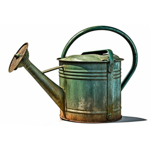 Arrosoir vintage en fer galvanisé vert, arrosoir de jardin avec long bec, style antique, décoration de jardin à domicile, arrosoir pour plantes - Product Image 1