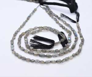 Cuentas de labradorita natural facetada ovalada de 4x6 mm, cuentas ovaladas de labradorita, cuentas facetadas de labradorita para la fabricación de joyería. - Product Image 6