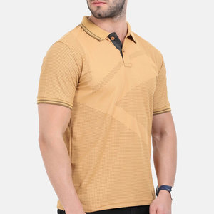 Polo de Manga Corta para Hombre con Logotipo Personalizado, Estampado Geométrico, Tejido de Punto, Corte Regular, Informal, Transpirable, Tela de Poliéster - Product Image 3