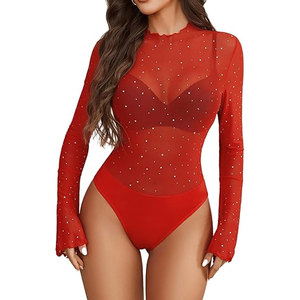 Top Elástico Ligero y Elegante para Mujer, Nueva Colección, Body con Pedrería para la Noche, Venta Especial - Product Image 6