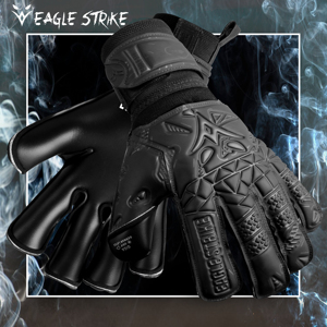 Guantes de Portero Profesionales Eagle Strike, Látex Negro, Protección para Manos de Fútbol, Correas de Muñeca Ajustables, Guantes Deportivos al Mejor Precio - Product Image 2