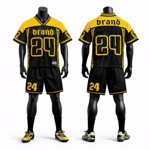 Ensemble de maillot et short de football américain de qualité supérieure, uniforme sportif respirant, vêtements d'équipe personnalisés pour les entraînements et les matchs - Product Image 1