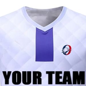 Tenue de rugby blanche et violette pour hommes, maillot et short, kit d'équipe professionnel, vêtements de sport légers et respirants pour le jeu - Product Image 6