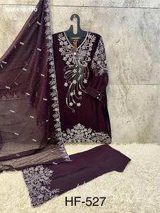 Conjunto de Salwar y Dupatta de Georgette de Alta Calidad con Bordado Zarkan, a la Moda, para Mujer, Fabricante de Moda a Precio de Mayoreo - Product Image 4