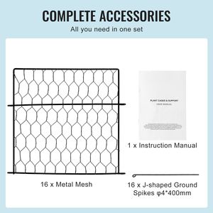 Confezione da 4 Reti da Giardino 4m x 4m, Rete Metallica per Polli, Protezione per Piante ed Erbe Aromatiche da Esterno, Protezione per Animali e Gabbie - Product Image 5