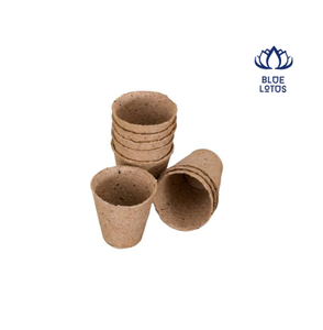 Pots à fleurs en fibre de coco BLOE LOTUS, biodégradables, écologiques, durables, pour usage en jardin, non enduits, design carré, style vintage classique - Product Image 1