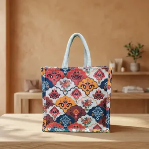 Wholesale Designer Carry Tote <b>Bag</b> 12x12x5 Inch with Stylish Fashion Design Large Storage Space and <b>Reusable</b> <b>Shopping</b> <b>Bags</b> - Product Image 3