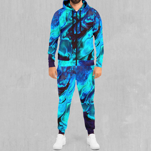 Survêtements personnalisés avec logo, en coton respirant, décontractés, ajustés, imprimés, de luxe, pour hommes, ensemble de deux pièces - Product Image 1
