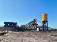 Centrale à béton transportable YHZS120 120m³/h sans fondation, équipée d'un mélangeur JS2000, d'une unité PLD3200 et d'un contrôle PLC