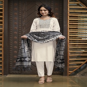 Best Quality Smart Casual Embroidery Cotton Printed <b>Kurti</b> for Woman from <b>Indian</b> Supplier and Exporter - Product Image 1
